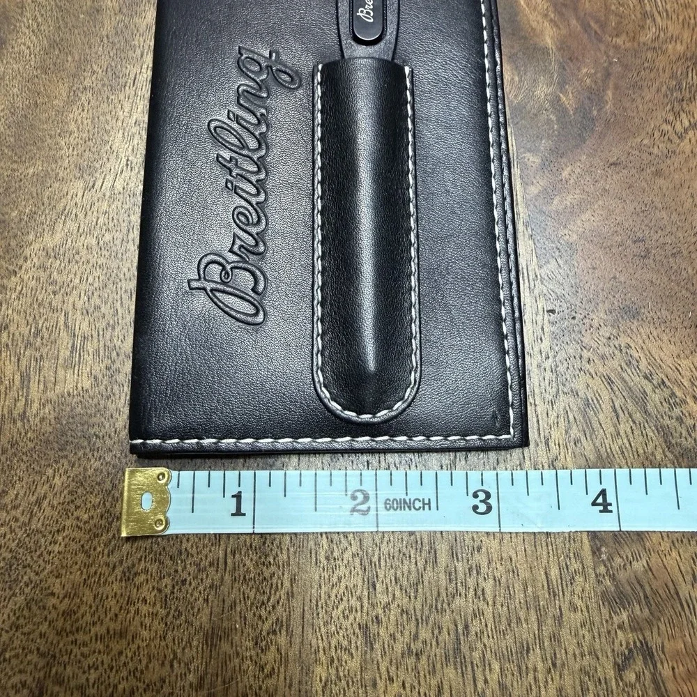 Breitling Leather Golf Score Card Book With Pencil RARE
